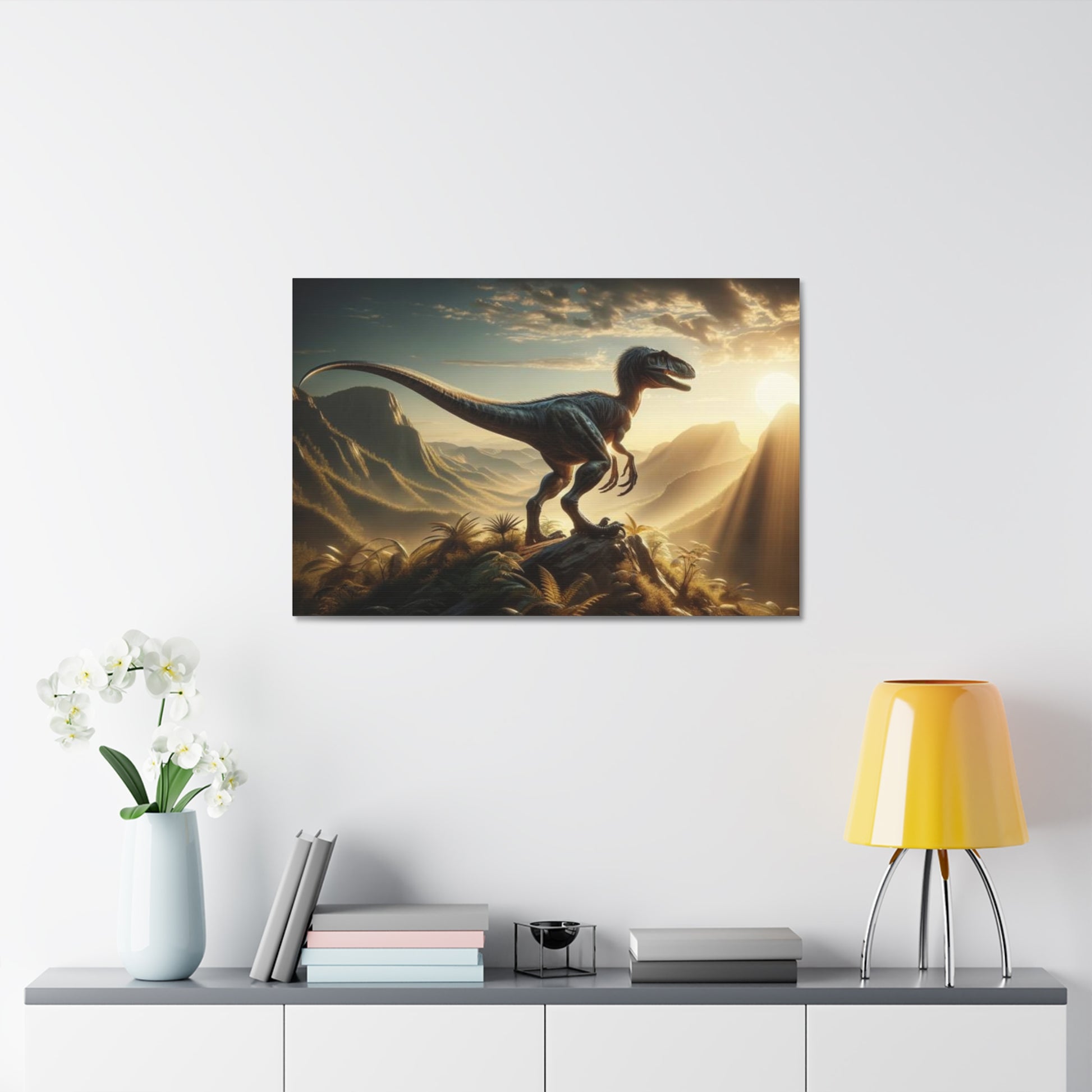 Velociraptor Dinosaur Canvas - Careless Creations