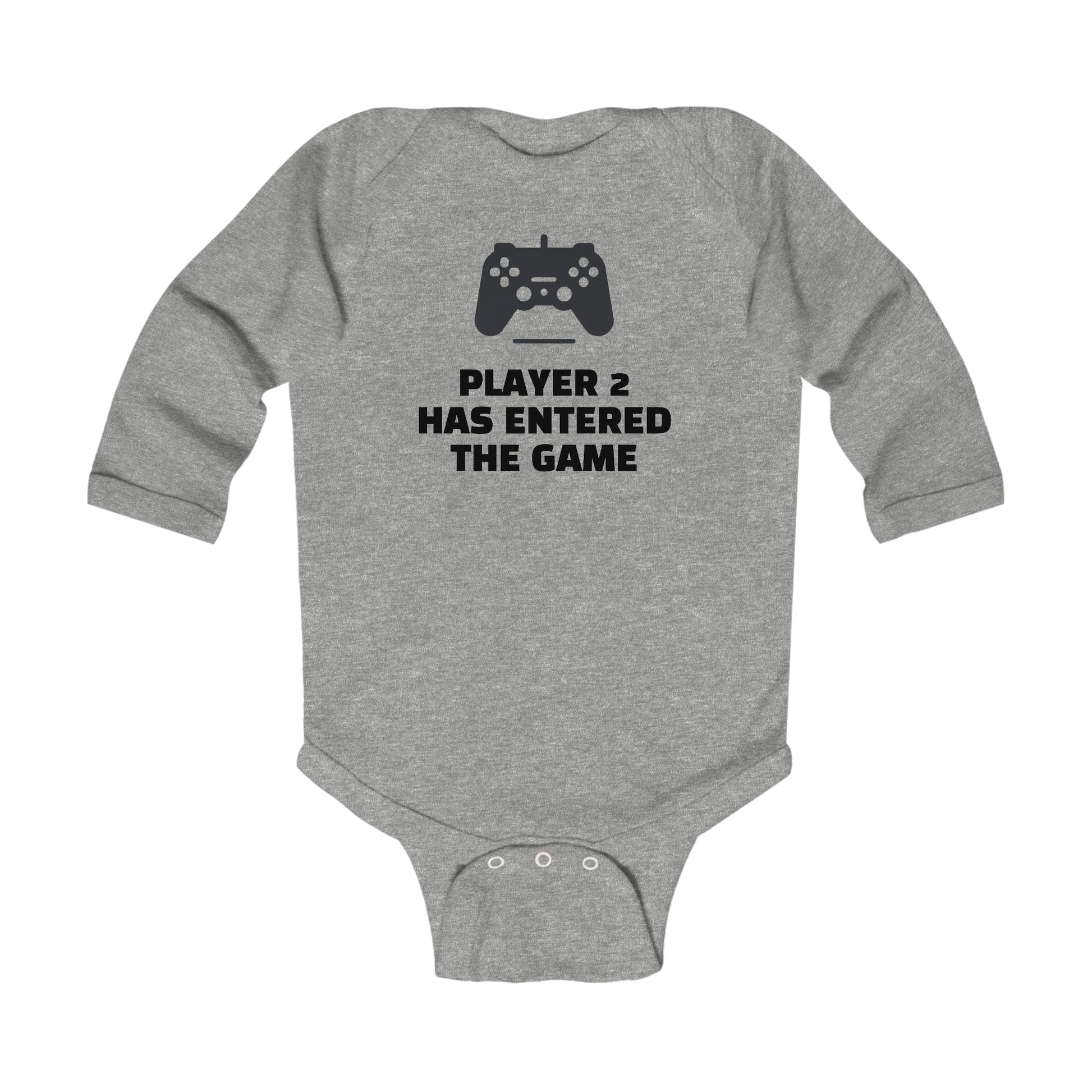 Player 2 Has Entered The Game Long Sleeve Baby Bodysuit - Careless Creations