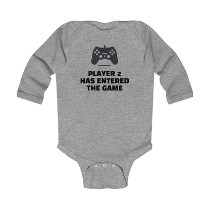 Player 2 Has Entered The Game Long Sleeve Baby Bodysuit - Careless Creations