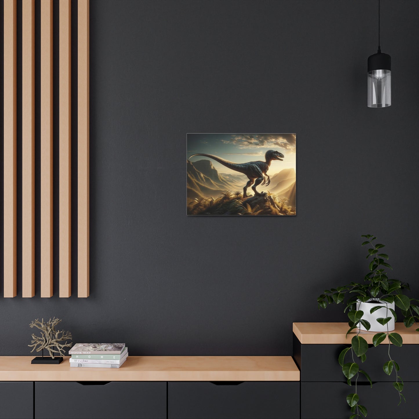 Velociraptor Dinosaur Canvas - Careless Creations