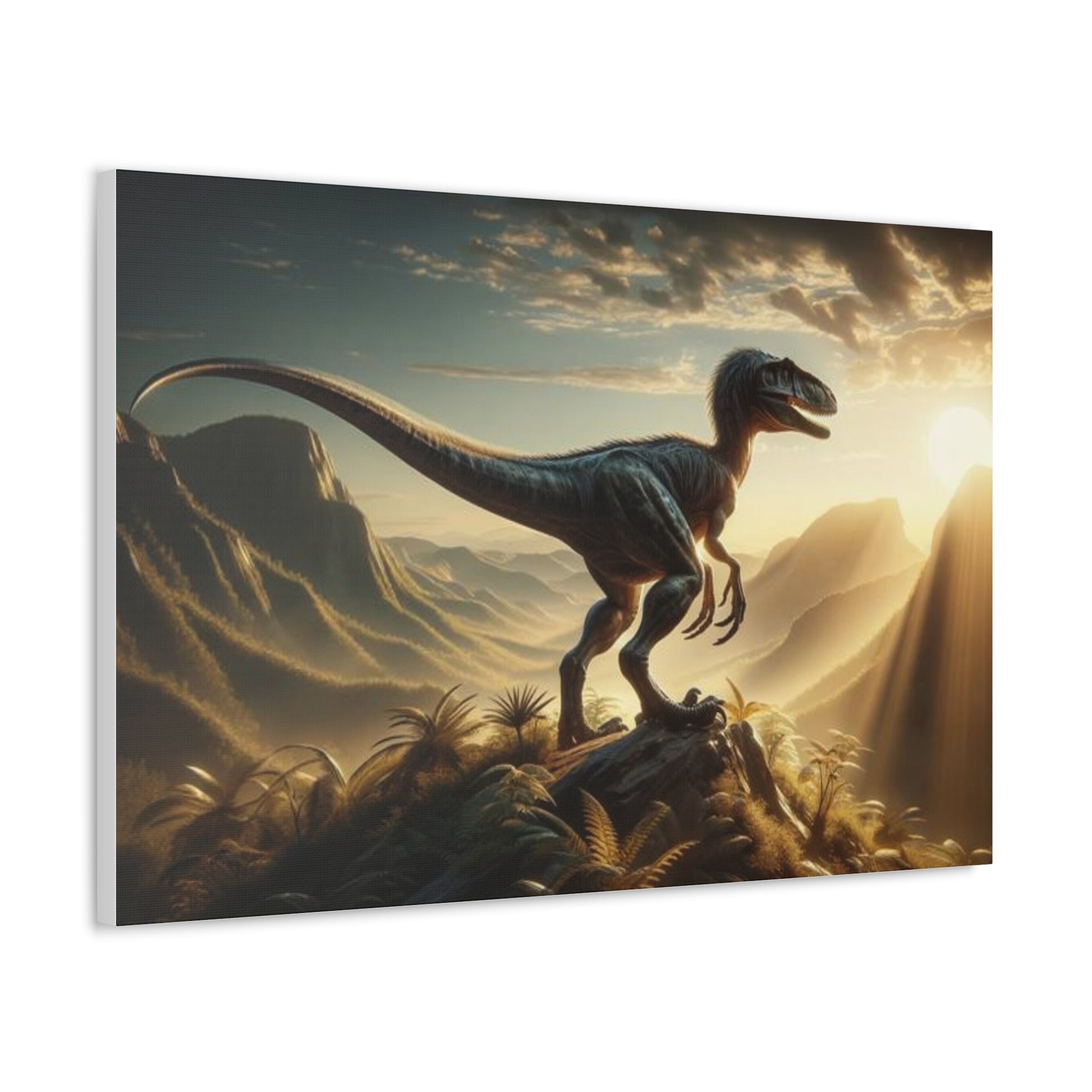 Velociraptor Dinosaur Canvas - Careless Creations