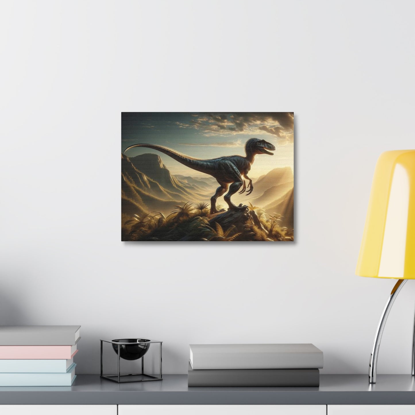 Velociraptor Dinosaur Canvas - Careless Creations