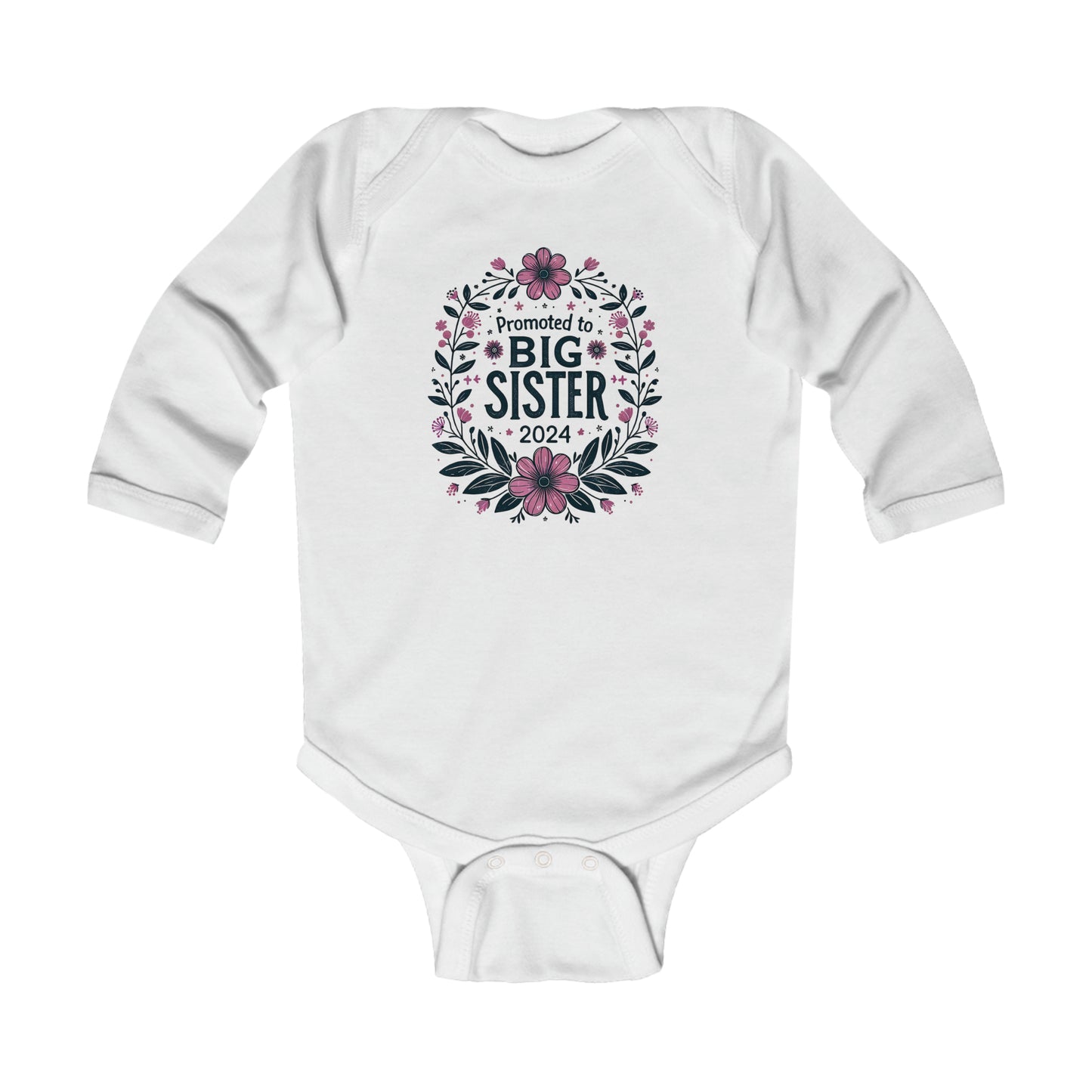 Big Sister 2024 Long Sleeve Baby Bodysuit - Careless Creations