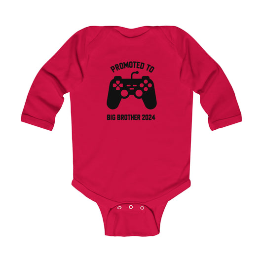 Promoted To Big Brother 2024 Long Sleeve Bodysuit - Careless Creations