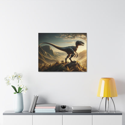 Velociraptor Dinosaur Canvas - Careless Creations