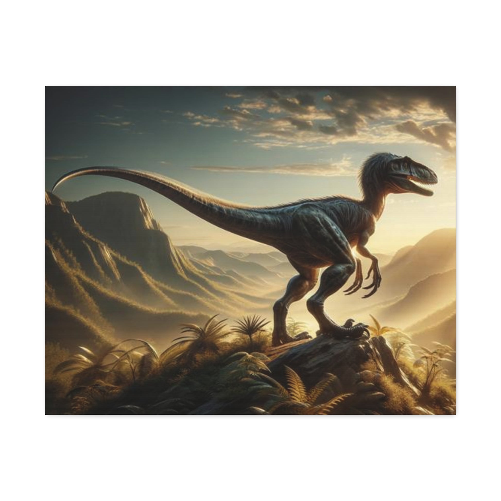 Velociraptor Dinosaur Canvas - Careless Creations