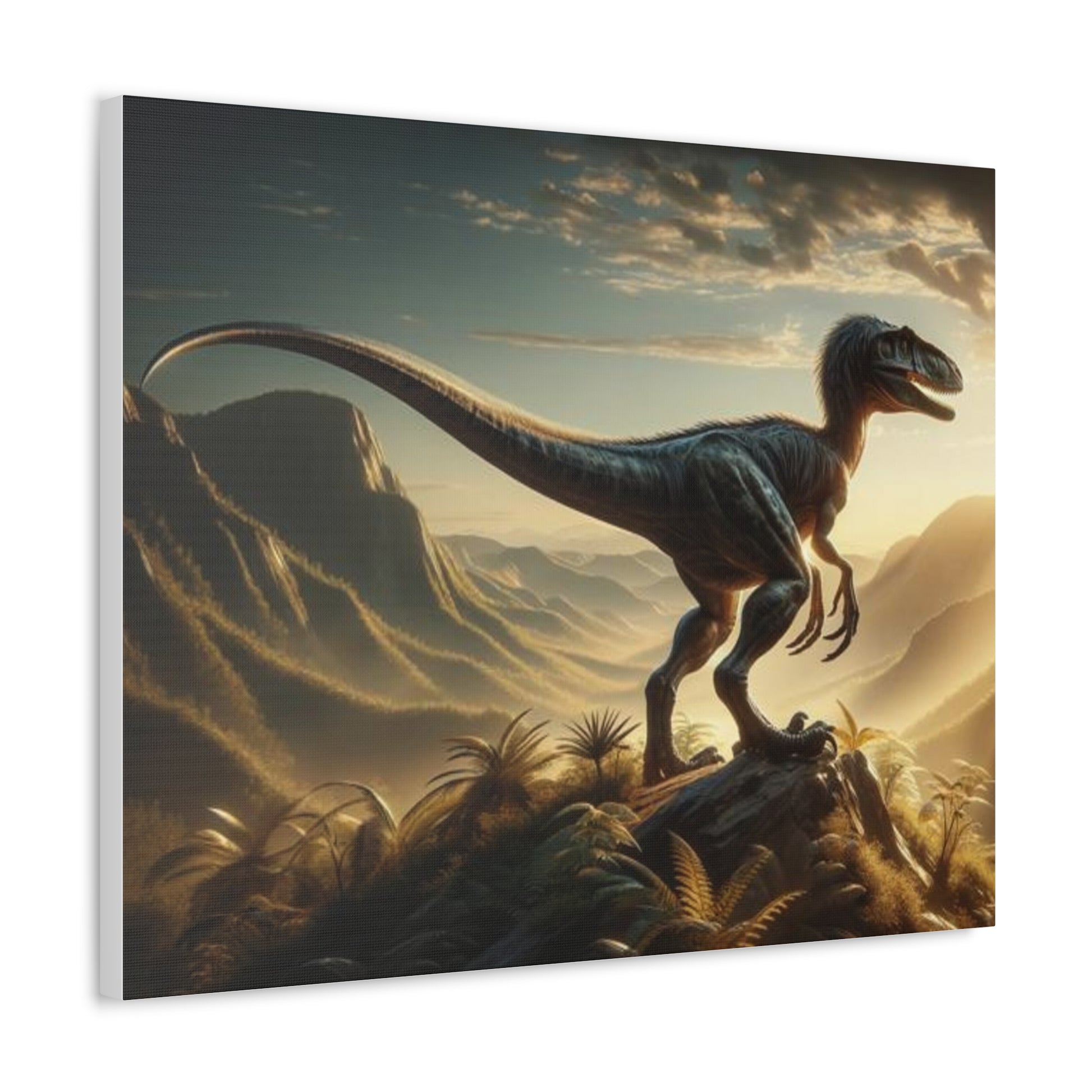 Velociraptor Dinosaur Canvas - Careless Creations