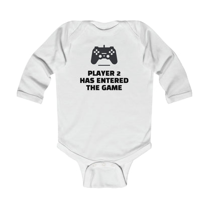 Player 2 Has Entered The Game Long Sleeve Baby Bodysuit - Careless Creations