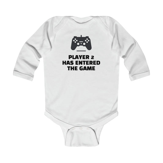 Player 2 Has Entered The Game Long Sleeve Baby Bodysuit - Careless Creations