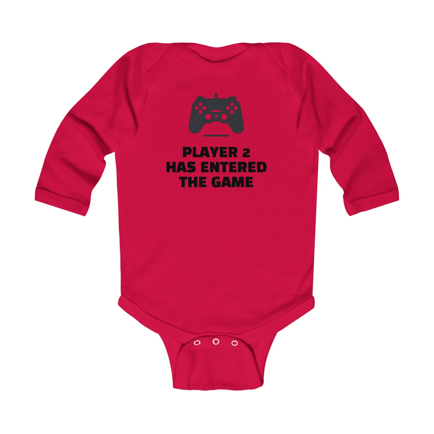 Player 2 Has Entered The Game Long Sleeve Baby Bodysuit - Careless Creations