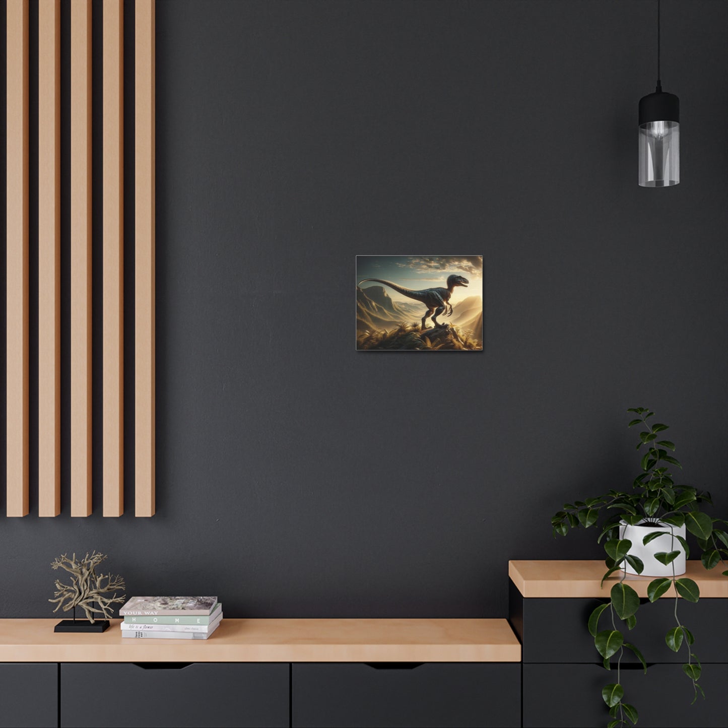 Velociraptor Dinosaur Canvas - Careless Creations