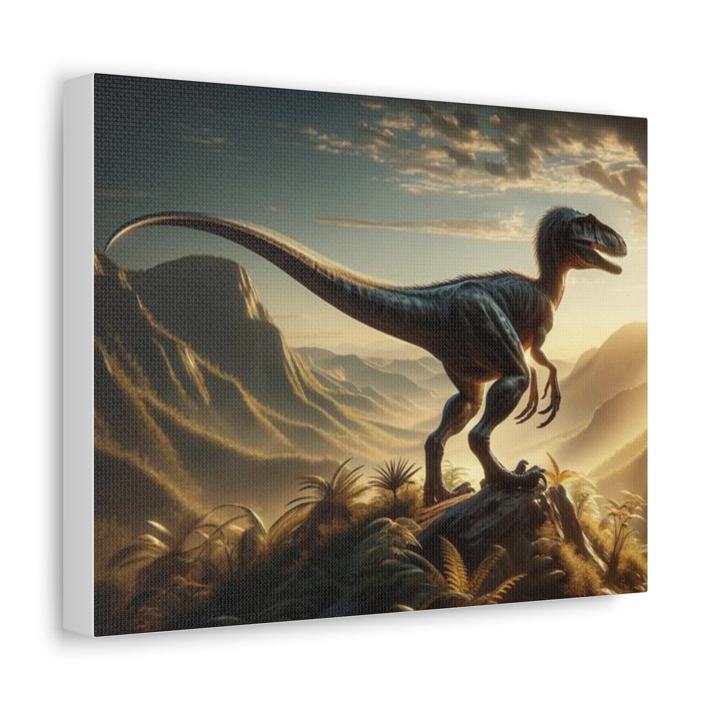 Velociraptor Dinosaur Canvas - Careless Creations