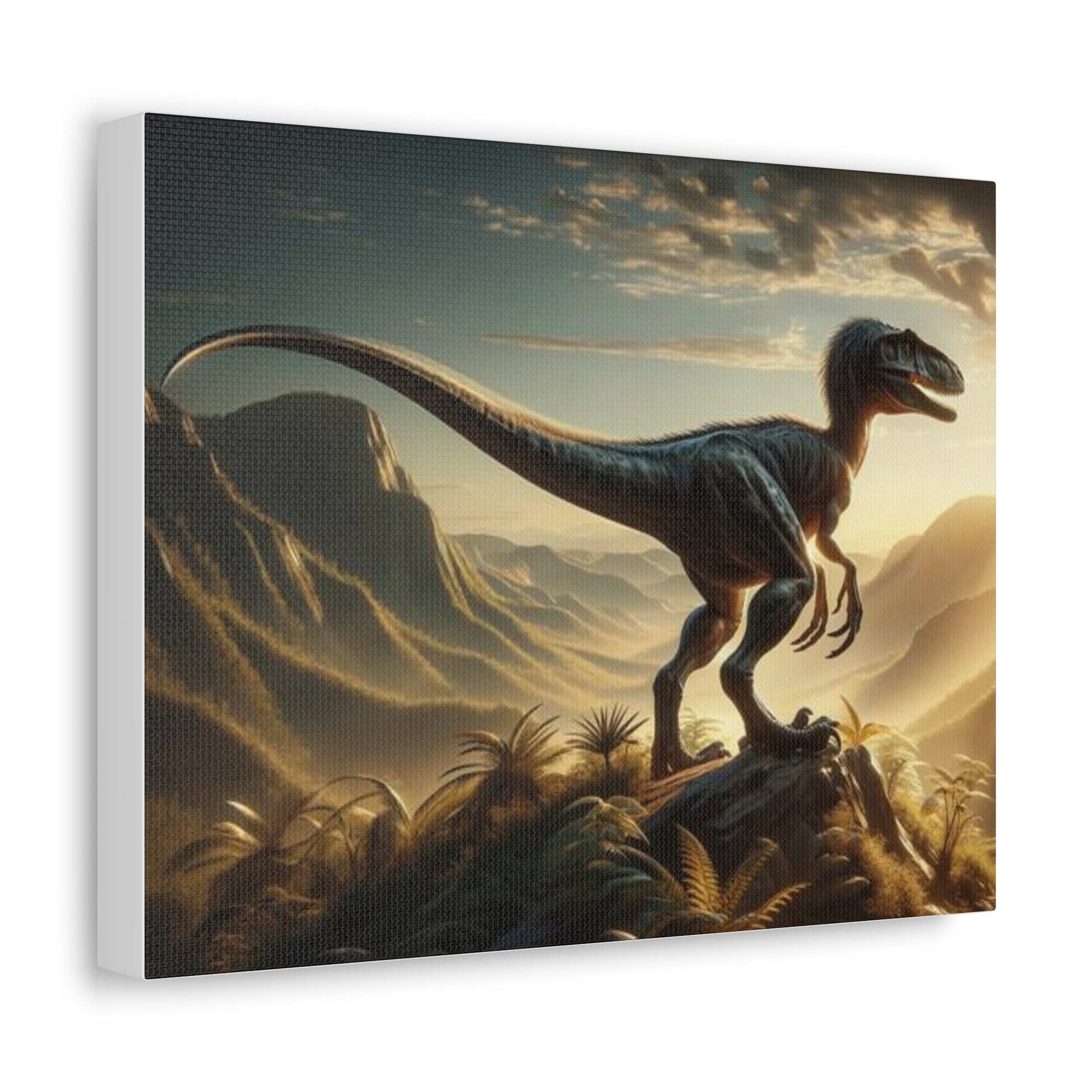 Velociraptor Dinosaur Canvas - Careless Creations